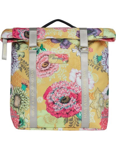 Basil fietstas dubbel Bloom Field yellow MIK 28-35L