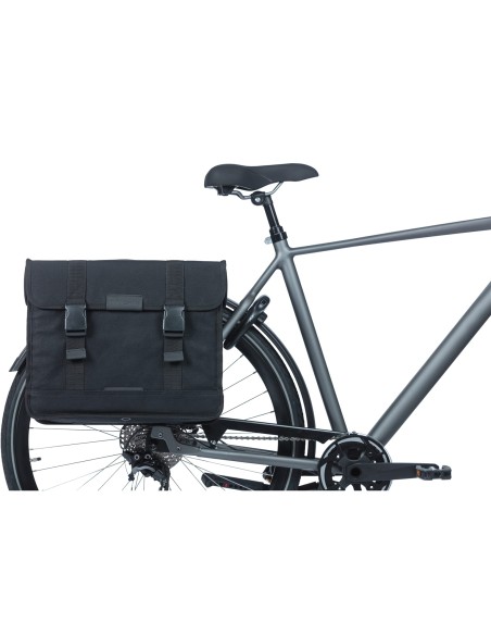 Basil fietstas dubbel Kavan Eco Classic zwart 58L