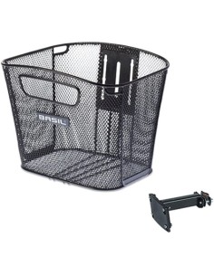 Basil fietskrat M bright white 29.5L recycled