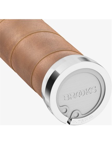 Brooks handvatten Slender Leather grips 130mm honey