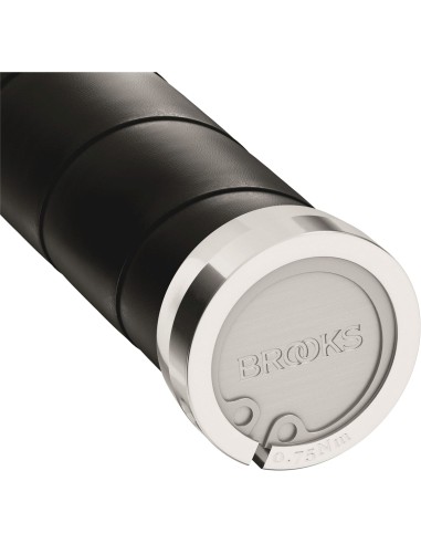 Brooks handvatten Slender Leather grips 130mm black