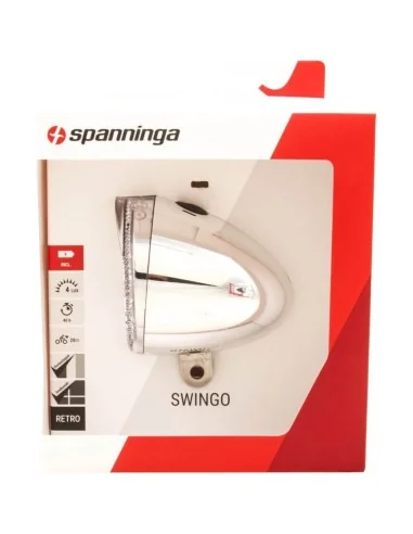 Spanninga koplamp Swingo Xb batterij 4 lux chroom