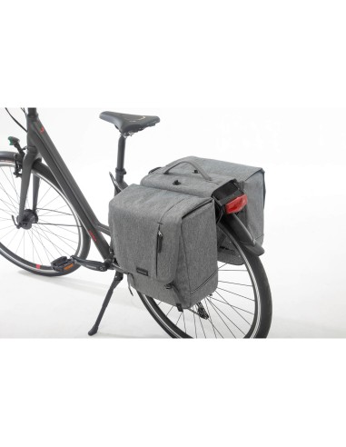 New Looxs fietstas dubbel Nova afneembaar grey 32L