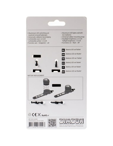 Simson verlichtingsset Bullit batterij