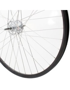 Roland achterwiel 28 uitval freewh Alu AS26 zilver zink spk