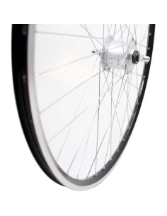 Roland achterwiel 28 vast freewh Alu AS26 zilver zink spk
