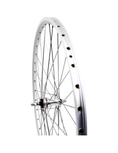 Roland achterwiel 28 vast freewh Alu AS26 zilver zink spk