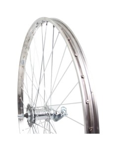 Roland achterwiel 28 vast freewh Alu AS26 zilver zink spk
