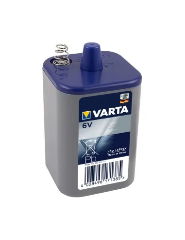 Varta batterij 6V blok m/veer (1)