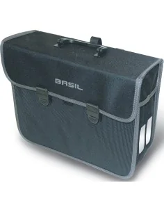 Basil fietstas dubbel City graphite blue MIK 28-32L