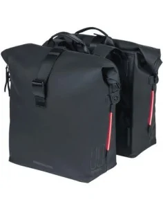 Urban Proof fietstas dubbel 40L recycled grijs geel