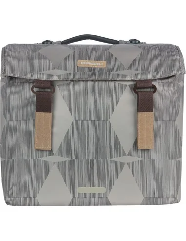 Basil fietstas dubbel Elegance chateau taupe MIK 40-49L