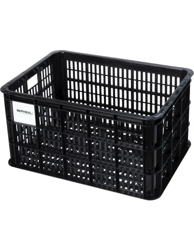 Basil fietskrat L black 40L recycled