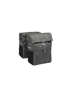 Urban Proof fietstas dubbel 55L recycled zwart / grijs