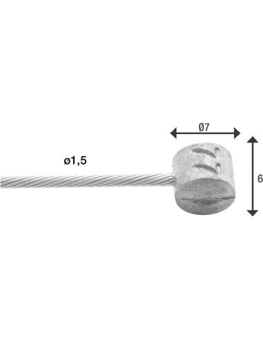 Elvedes rem binnenkabel rvs 49dr nippel 7x6