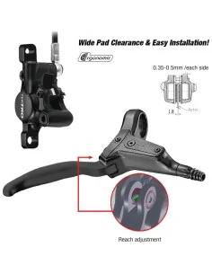 Saccon V-brake set voor + achter zwart