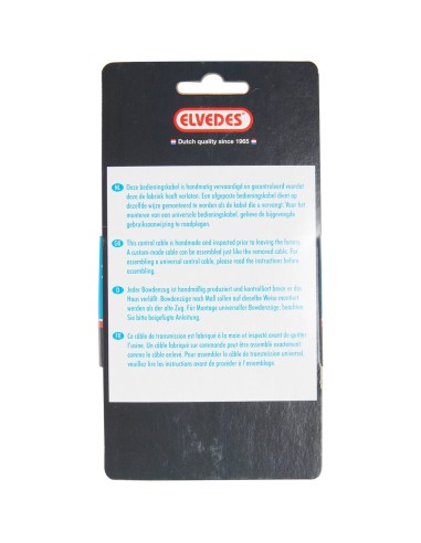 Elvedes schakel buitenkabel 2000mm incl. 2 ferrules zwart