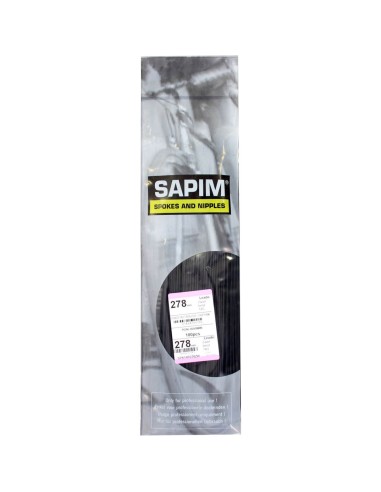 Sapim spaak Leader 14-278 RVS z/nippel zw (1 stuk)