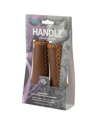 Velo handvatten leer ergo 92/135mm donker bruin