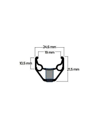 Ryde velg 28 ZAC2000 alu 24.6mm36/14