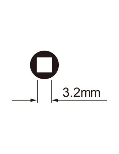 IceToolz nippelsleutel 4-kant 3.2mm met T-handvat
