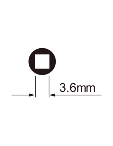 IceToolz nippelsleutel 4-kant 3.6mm met handvat
