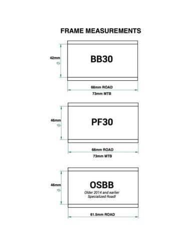 Praxis trapas adapter M24 Shimano BB30 PF30 MTB 73mm