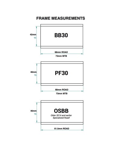 Praxis trapas adapter M24 Sram GXP BB30 PF30 MTB 73mm