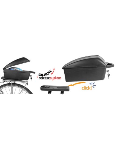 Polisport topkoffer 11L afneembaar zwart 32x26x18cm