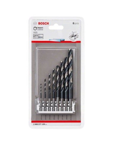 Bosch Prof Impact Control 8-delige HSS borenset