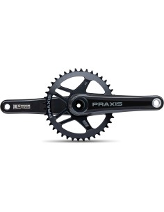 Alpina crankstel 33t 114 mat zwart met disc