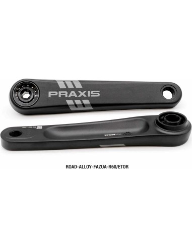 Praxis E-race crankstel alloy Etor spline 165mm (Fazua R60)