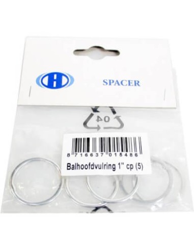 Balhoofd opvulring 1 inch chroom (5)