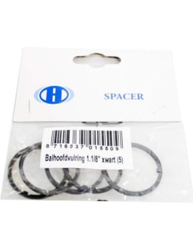 Balhoofd opvulring 1.1/8 inch zwart (5)