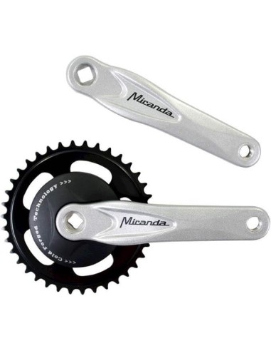 Miranda crankstel 38t Alfa 1 disc 92mm zilver