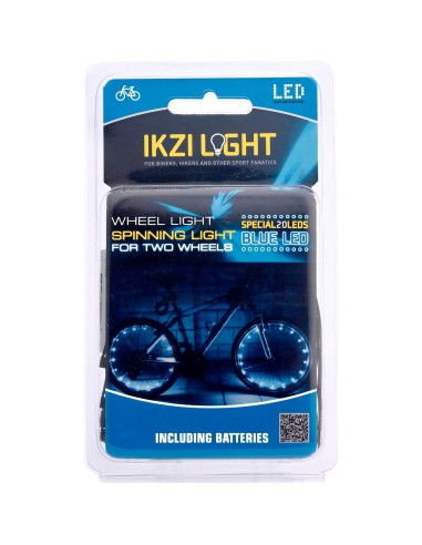 IKZI Light wiellicht Spinning light 20 led batterij blauw