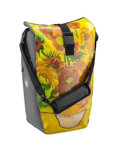 Clarijs fietstas solobag 24L Van Gogh sunflowers