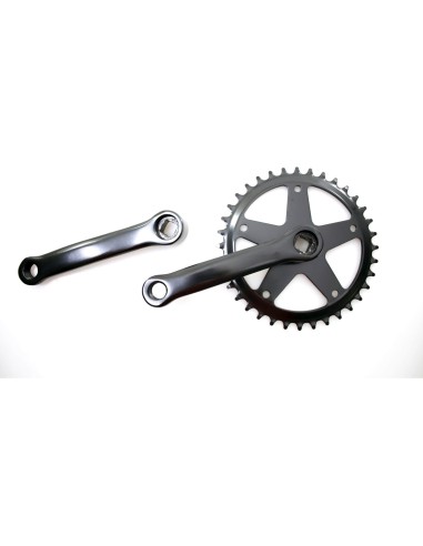 Crankstel 36t 127 zwart