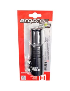 Ergotec stuurpen adapter Ahead 1 1/8 zwart