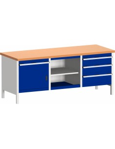 Bott Cubio systeemwerkbank 200cm instelbare hoogte