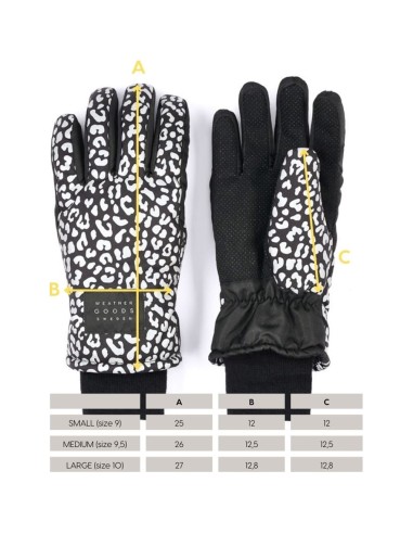 Weathergoods Sweden refl. handschoenen Luna Leopard S