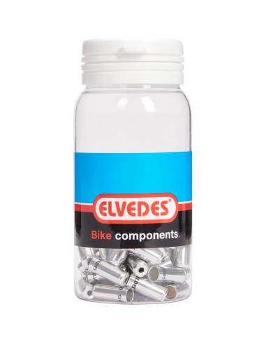 Elvedes gesealede ferrules 5,0mm zilver (50)