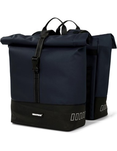 Urban Proof double rolltop bag 38L recycled blauw