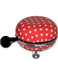 Basil bel Ding Dong 80mm Polkadot wit/rood