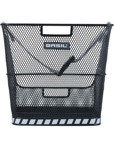 Basil mand Class staal 30L zwart 37,5x27x30,5cm