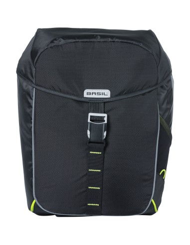 Basil fietstas dubbel Miles black lime 32L